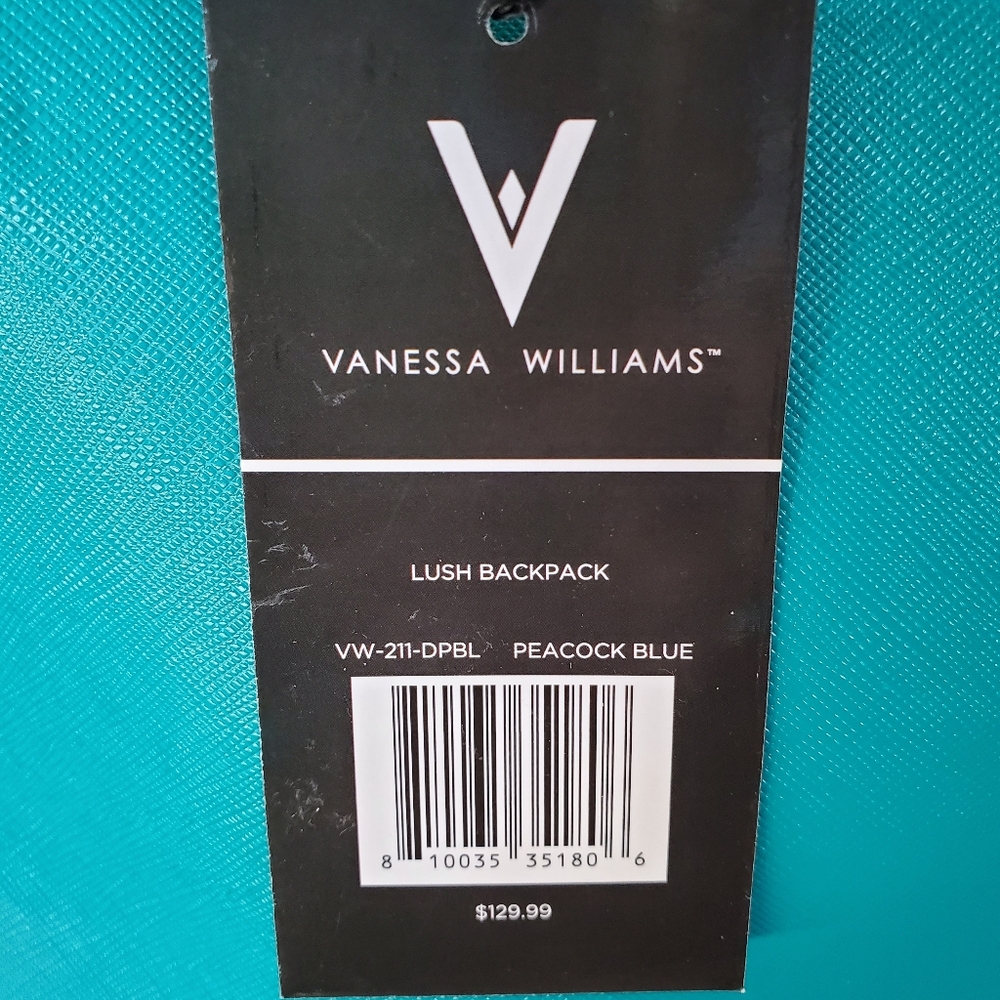 NWT Backpack Vanessa Williams Lush Peacock Blue - Picture 4 of 11